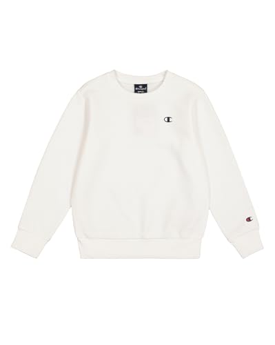 Champion Jungen Legacy Basics B-Ultralight Powerblend Fleece Crewneck Sweatshirt, Weiß, 13-14 Jahre von Champion