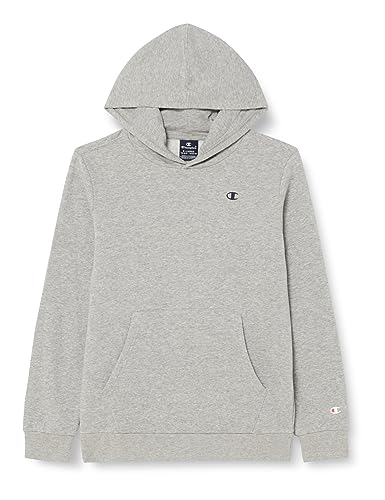 Champion Jungen Legacy Basics B-Ultralight Powerblend Fleece Hooded Sweatshirt, Hellgrau Meliert, 15-16 Jahre von Champion