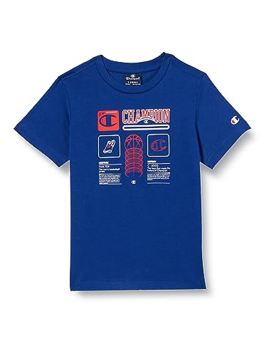 Champion Jungen Legacy Basketball B-S-s Crewneck T-Shirt, Blue College, 13-14 Jahre von Champion