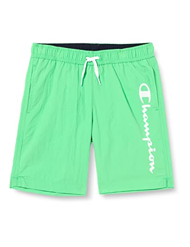 Champion Jungen Legacy Beachshorts-Ac Logo Badehose, hellgrün, 9-10 Jahre von Champion