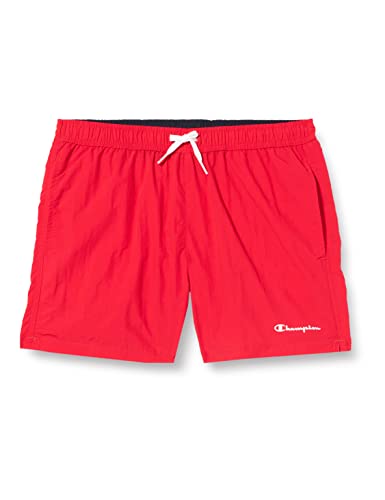 Champion Jungen Legacy Beachshorts Ac Small Logo Badehose, Intensives Rot, 15-16 Jahre von Champion