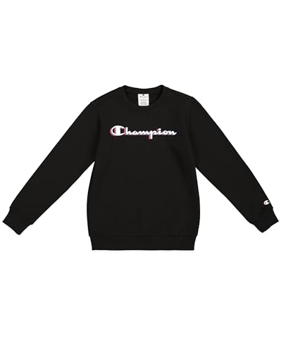 Champion Jungen Legacy Boy-Big Logo Sweatshirt, Schwarz (Kk001), 15-16 Jahre von Champion