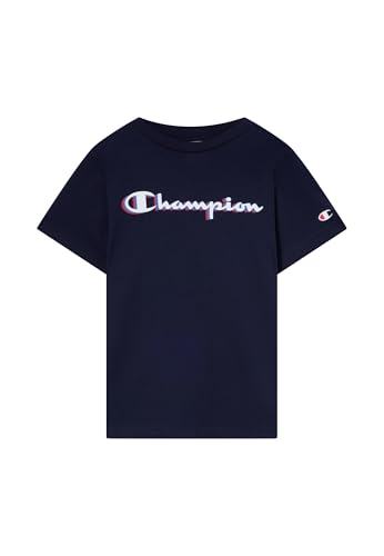 Champion Jungen Legacy Boy-Big Logo T-Shirt, Blue (Bs501), 7-8 Jahre von Champion