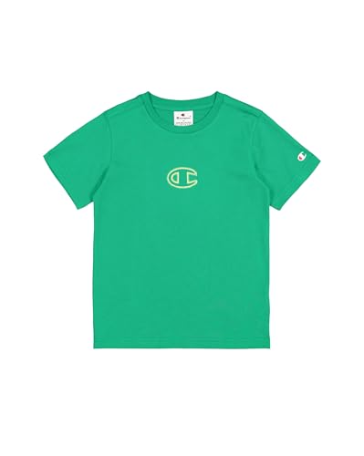 Champion Jungen Legacy Boy - Graphic Crewneck T-Shirt with Large Logo T-Shirt, Green (GS130), von Champion