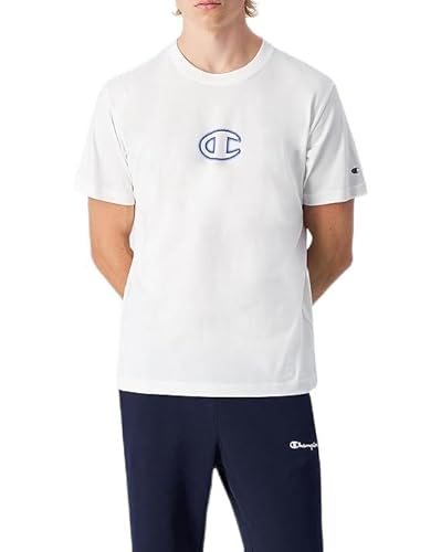 Champion Jungen Legacy Boy-Graphic Crewneck with Large Logo T-Shirt, Weiß (Ww001), 13-14 Jahre von Champion