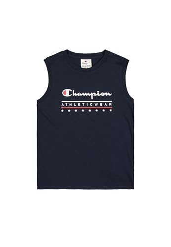 Champion Jungen Legacy Boy-Graphic Sleeveless Crewneck T-Shirt with Large Logo Tanktop, Blue (Bs501), 3-4 Jahre von Champion