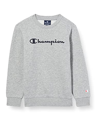 Champion Jungen Legacy- Classic Logo Crewneck Pullover, Helles Heather Grey, 15-16 Jahre von Champion