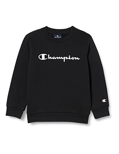 Champion Jungen Legacy- Classic Logo Crewneck Pullover, Schwarz, 12 Jahre von Champion