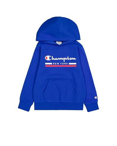 Champion Jungen Legacy Graphic Shop B (306837) -Ultra-Light Soft Compact Powerblend Fleece Hooded Sweatshirt, Blau (BS008), 5-6 Years von Champion