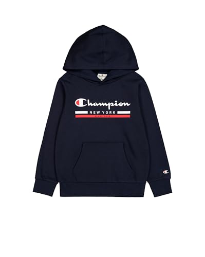 Champion Jungen Legacy Graphic Shop B (306837) -Ultra-Light Soft Compact Powerblend Fleece Hooded Sweatshirt, Blau (BS501), 9-10 Years von Champion