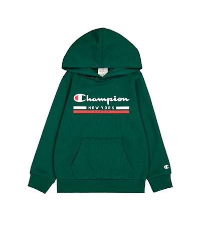 Champion Jungen Legacy Graphic Shop B (306837) -Ultra-Light Soft Compact Powerblend Fleece Hooded Sweatshirt, Grün (GS502), 5-6 Years von Champion
