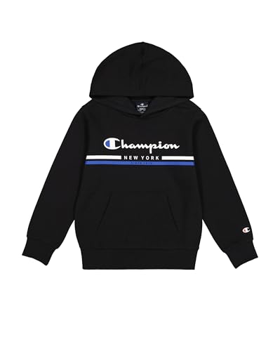Champion Jungen Legacy Graphic Shop B (306837) -Ultra-Light Soft Compact Powerblend Fleece Hooded Sweatshirt, Schwarz (KK001), 5-6 Years von Champion