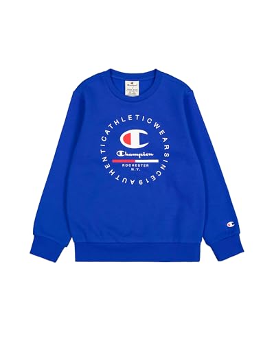 Champion Jungen Legacy Graphic Shop B (306838) -Ultra-Light Soft Compact Powerblend Fleece Crewneck Hoodie, Blau (BS008), 3-4 Years von Champion