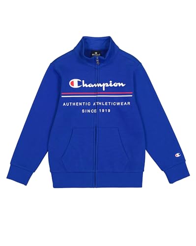 Champion Jungen Legacy Graphic Shop B (306840) -Ultra-Light Soft Compact Powerblend Fleece Full-Zip Hoodie, Blau (BS008), 3-4 Years von Champion