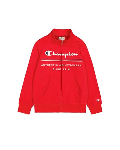 Champion Jungen Legacy Graphic Shop B (306840) -Ultra-Light Soft Compact Powerblend Fleece Full-Zip Hoodie, Rot (RS011), 5-6 Years von Champion