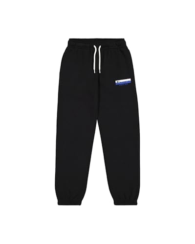 Champion Jungen Legacy Graphic Shop B (306841) -Ultra-Light Soft Compact Powerblend Fleece Elastic Cuff Trainingshose, Schwarz (KK001), 7-8 Years von Champion
