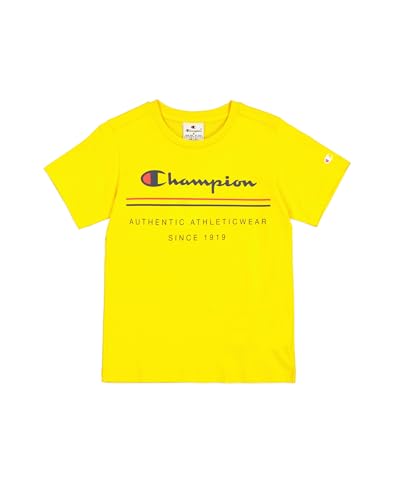 Champion Jungen Legacy Graphic Shop B (306842) -Crewneck Kurzarm Shirt, Gelb (YS079), 13-14 Years von Champion