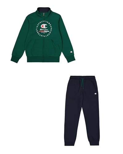 Champion Jungen Legacy Graphic Shop B (306844) -Ultra-Light Soft Compact Powerblend Fleece High-Neck Trainingsanzug Kinder, Grün (GS502), 3-4 Years von Champion