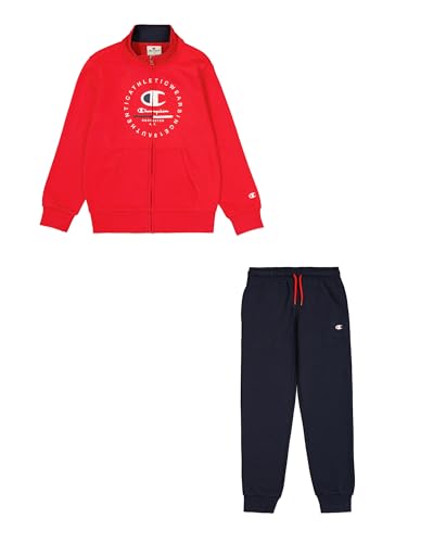 Champion Jungen Legacy Graphic Shop B (306844) -Ultra-Light Soft Compact Powerblend Fleece High-Neck Trainingsanzug Kinder, Rot (RS011), 5-6 Years von Champion