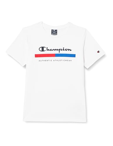 Champion Jungen Legacy Graphic Shop B-Authentic S/S Crewneck T-Shirt, Weiß, 9-10 Jahre von Champion