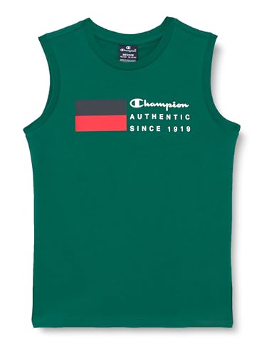 Champion Jungen Legacy Graphic Shop B-Authentic Since S/L Crewneck T-Shirt, Waldgrün, 7-8 Jahre von Champion