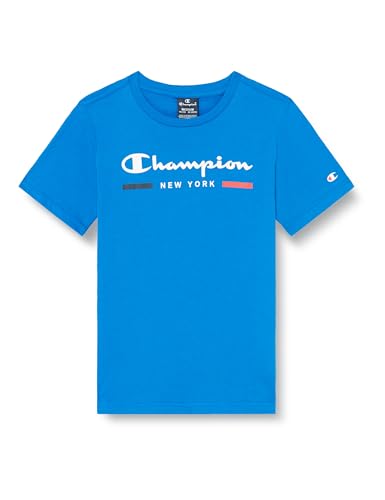 Champion Jungen Legacy Graphic Shop B-New York S/S Crewneck T-Shirt, dunkelblau, 7-8 Jahre von Champion