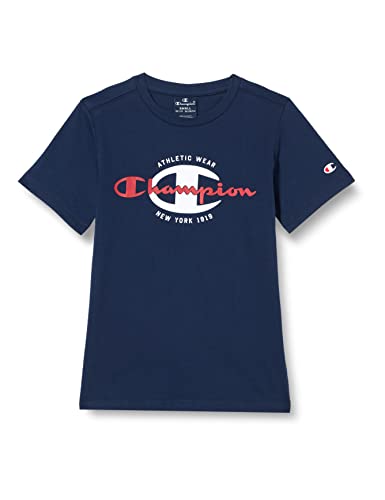 Champion Jungen Legacy Graphic Shop C S/S T-Shirt, Marineblau, 5-6 Jahre von Champion