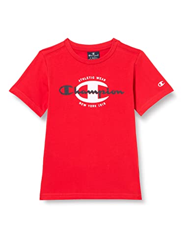 Champion Jungen Legacy Graphic Shop C S/S T-Shirt, rot, 7-8 Jahre von Champion