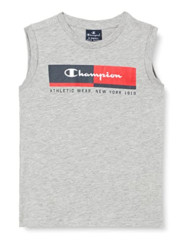 Champion Jungen Legacy Graphic Shop S/L Tanktop, Hellgrau meliert, 3-4 Jahre von Champion