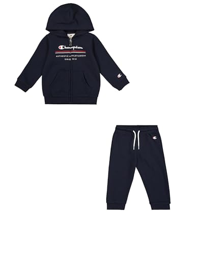 Champion Jungen Legacy Graphic Shop Td (306846) -Ultra-Light Soft Compact Powerblend Fleece Hooded Anzug, Blau (BS501), 6 Months von Champion