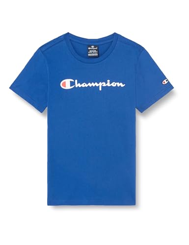 Champion Jungen Legacy Icons B-S/S Crewneck T-Shirt, Elektrischblau, 9-10 Jahre von Champion