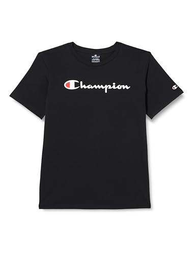Champion Jungen Legacy Icons B-S/S Crewneck T-Shirt, Schwarz, 13-14 Jahre von Champion
