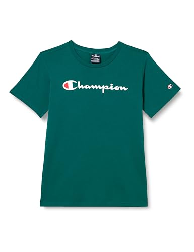 Champion Jungen Legacy Icons B-S/S Crewneck T-Shirt, Waldgrün, 11-12 Jahre von Champion