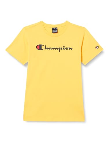 Champion Jungen Legacy Icons B-S/S Crewneck T-Shirt, gelb, 9-10 Jahre von Champion
