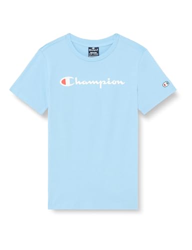 Champion Jungen Legacy Icons B-S/S Crewneck T-Shirt, hellblau, 9-10 Jahre von Champion