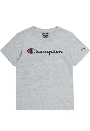 Champion Jungen Legacy Icons B-S/S Crewneck T-Shirt, hellgrau, 9-10 Jahre von Champion