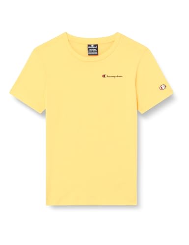 Champion Jungen Legacy Icons B-Small Script Logo S/S Crewneck T-Shirt, gelb, 11-12 Jahre von Champion