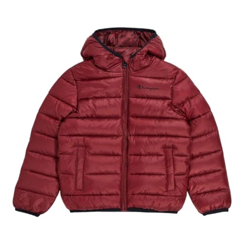 Champion Jungen Legacy Outdoor K-Light Wr Hooded Gepolsterte Jacke, Rosso TBR, 13-14 Jahre von Champion