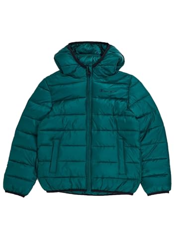 Champion Jungen Legacy Outdoor K-Light Wr Hooded Gepolsterte Jacke, Verde AVT, 13-14 Jahre von Champion