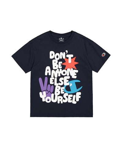 Champion Jungen Legacy Play with Graphics B (306911) -Ss Crewneck T-Shirt, Blau (BS501), 13-14 Years von Champion