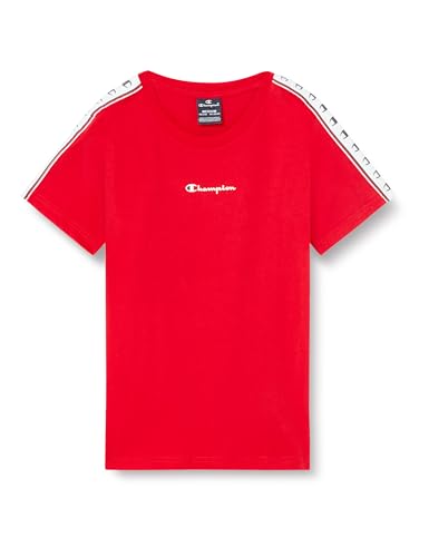 Champion Jungen Legacy Retro Sport B-Tape S/S Crewneck T-Shirt, rot, 11-12 Jahre von Champion