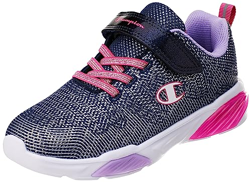 Champion Jungen Mädchen Wave Sparkle G Ps Sneakers, Blu Marino Lilla Fucsia Bs502, 28.5 EU von Champion