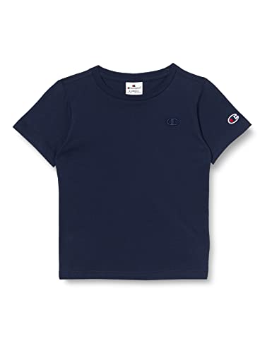 Champion Jungen Rochester 1919 C-Logo Crewneck S-s T-Shirt, Marineblau (Eco-Future), 5-6 Jahre von Champion