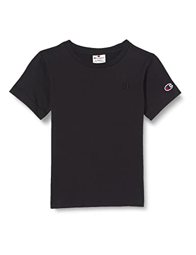 Champion Jungen Rochester 1919 C-Logo Crewneck S-s T-Shirt, Schwarz, 11-12 Jahre von Champion