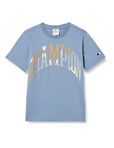 Champion Jungen Rochester 1919 City Explorer Crewneck S-s T-Shirt, Blau (Bur), 13-14 Jahre von Champion