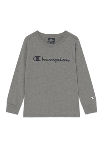 Champion Jungen T-Shirt American Classics- L/S, Hellgrau Meliert., 8 Jahre von Champion