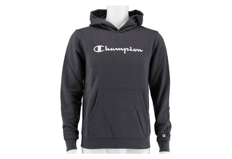 Champion Kapuzenpullover Hoodie Big Logo Print (gefüttert) dunkelgrau Kinder von Champion