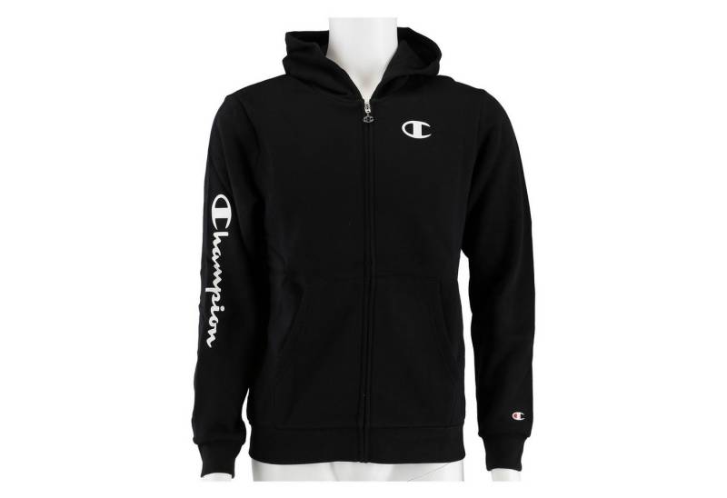 Champion Kapuzenpullover Kapuzenjacke Hoodie Full Zip C-Logo (gefüttert) schwarz Jungen von Champion