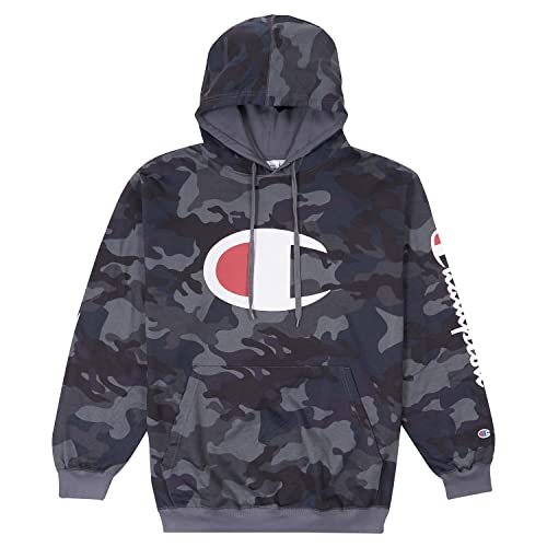 Champion Kapuzenpullover für Herren, groß und hoch, Kapuzenpullover für Herren, Champion-Sweatshirt, Schiefer-Camouflage, X-Large Hoch von Champion