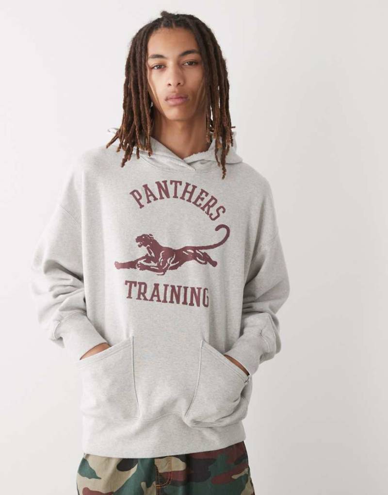 Champion - Kapuzenpullover in Grau mit Grafik von Champion